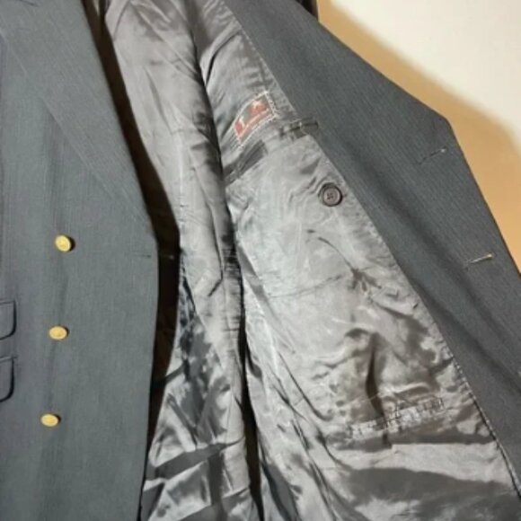 Trabaldo Togna Sergio Valentino Gold Lion Buttons Men's Suit Jacket Blazer 42 L - Picture 7 of 12